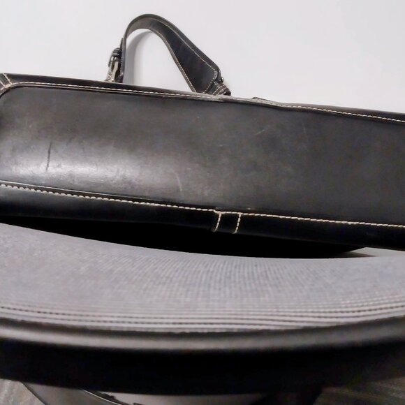 COACH Y2K BLACK JACQUARD SIGNATURE SOHO HOBO SHOULDER BAG, PURSE - Picture 8 of 10